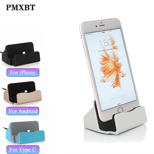 Phone Fast Charging Dock Station Stand Holder Charger For iPhone Samsung Android Type C Charge Pad Base 1