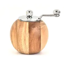 Шар деревянная мельница натуральная Полезная ручная мельница для перца мельница для соли и перца шаровая форма бутылки кухонный инструмент