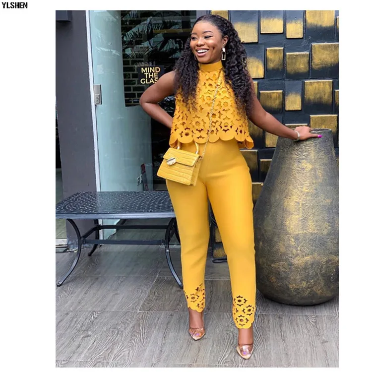 Style3 Yellow Африканские платья для женщин комплект из 2 предметов Дашики печати горячей бурения африканская одежда Базен Broder Riche мода халат Африканский Femme - Цвет: Style3 Yellow
