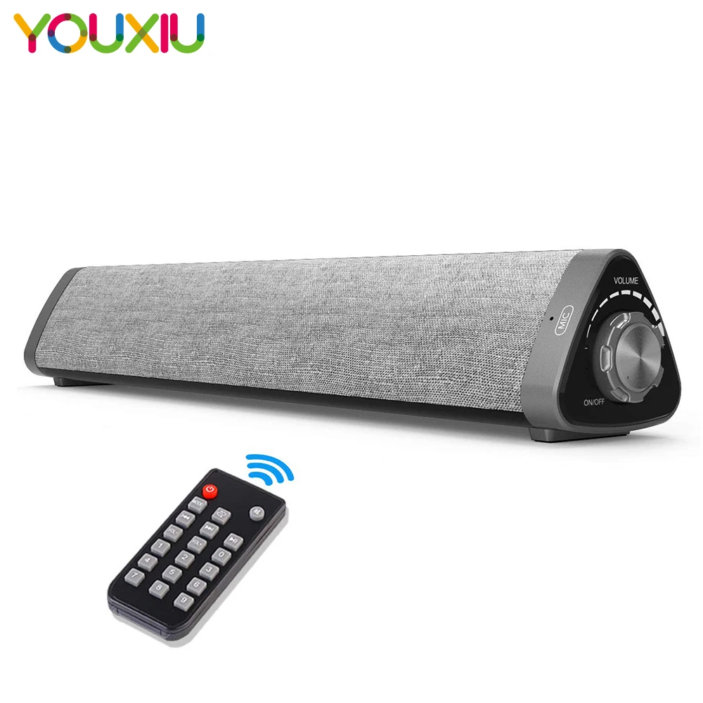 YOUXIU Bluetooth Звуковая Панель беспроводные стерео колонки с дистанционным