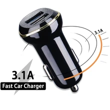 CASEIER 2 USB выход Автомобильное зарядное устройство 3.1A Быстрая зарядка для iPhone 11 Pro Max XR автомобильное зарядное устройство для мобильного телефона для samsung huawei Xiaomi