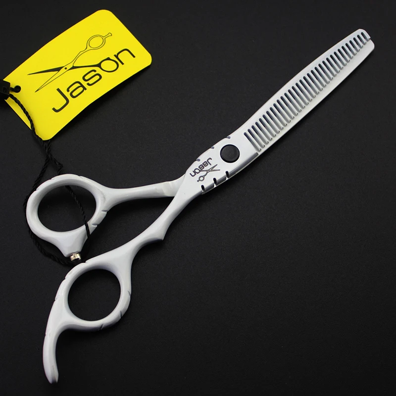 Professional 5.5inch Knife Shape White Color Straight Thinning Hair Cut Scissor Barber Supply Dog Cat Grooming Shear Clipper