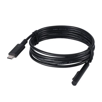 

Practical Fast Charge Adapter Type C Magnetic Charging Cable Portable Tablet Compact Connector Black For Microsoft Surface 2