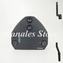 Клюшка для гольфа с окантовкой на шее/пятке, черная шпатлевка со съемными весами, Черная рукоятка+ головной убор