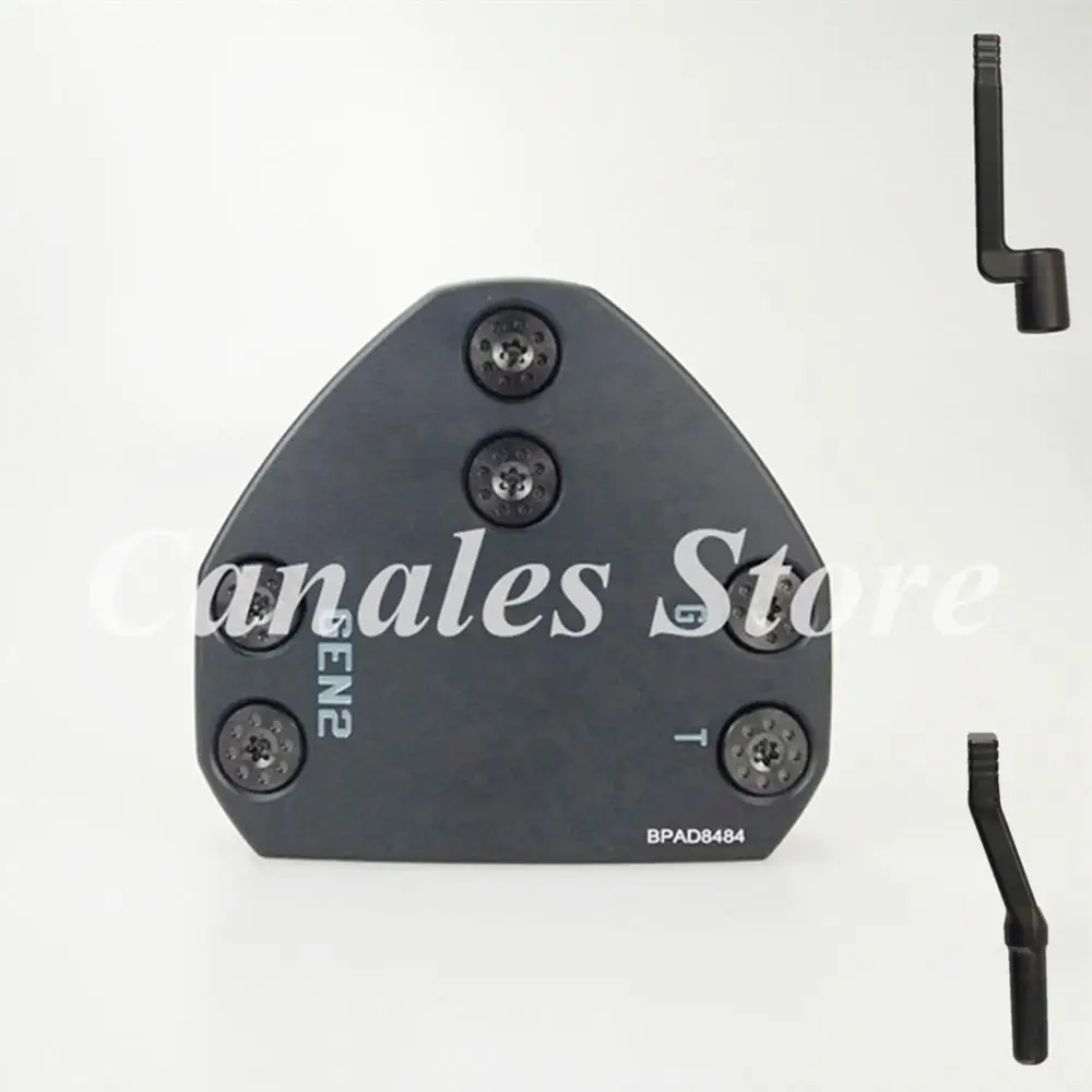 

Golf Putter PLUMBER'S NECK/HEEL SHAFTED black Putter Removable Weights Black Grip + Headcover Free Delivery