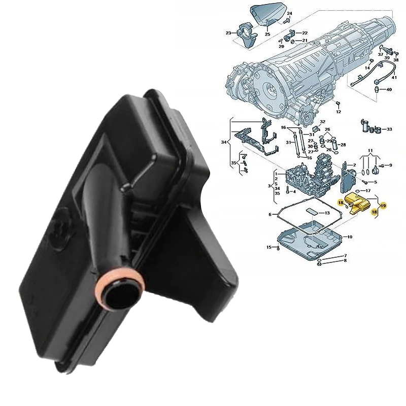 Engine System Automatic Transmission Hydraulic Filter 0B5325429E for- A4 A5 A6 A7 Q5 RS5 RS4 |