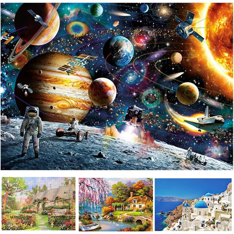 

jigsaw picture puzzles 1000 Piece Large Game Interesting Toys Personalized Gift Adults children kids games educational Toys
