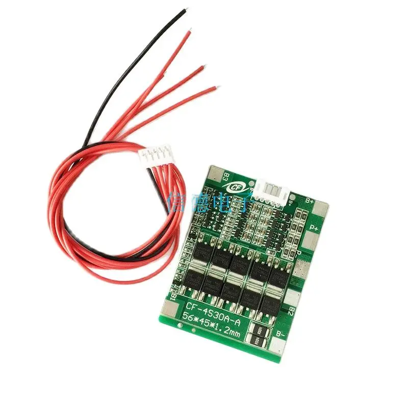 

Four 4 Strings 14.8V 16 30A Discharge with Equalization 18650 Battery Protection Board with Wire