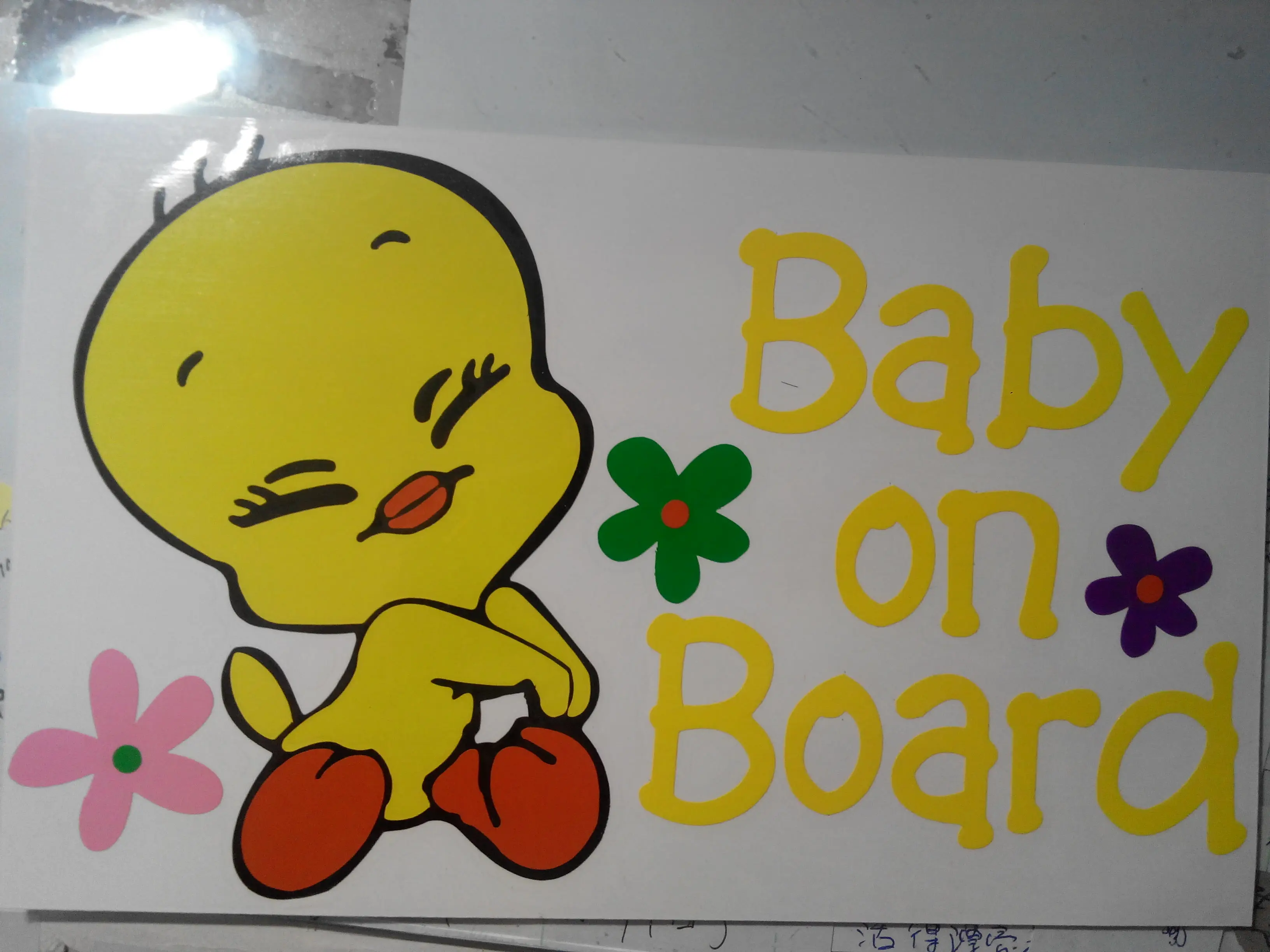 Виниловая Светоотражающая наклейка BABY ON BOARD для Apple Macbook Pro Air|Наклейки на