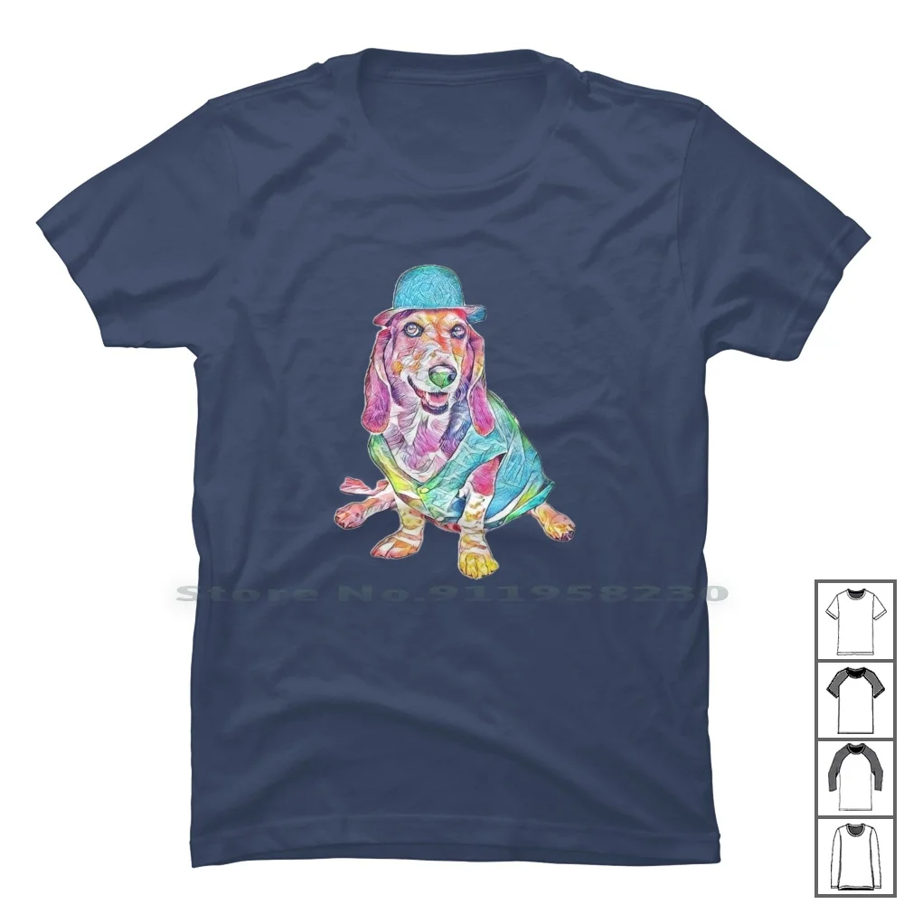 Basset Hound Dog Wearing Gree T Shirt 100% Cotone Rescue Dog Wear Ring Pets Love Dogs Bass Set Ear We Ny Me