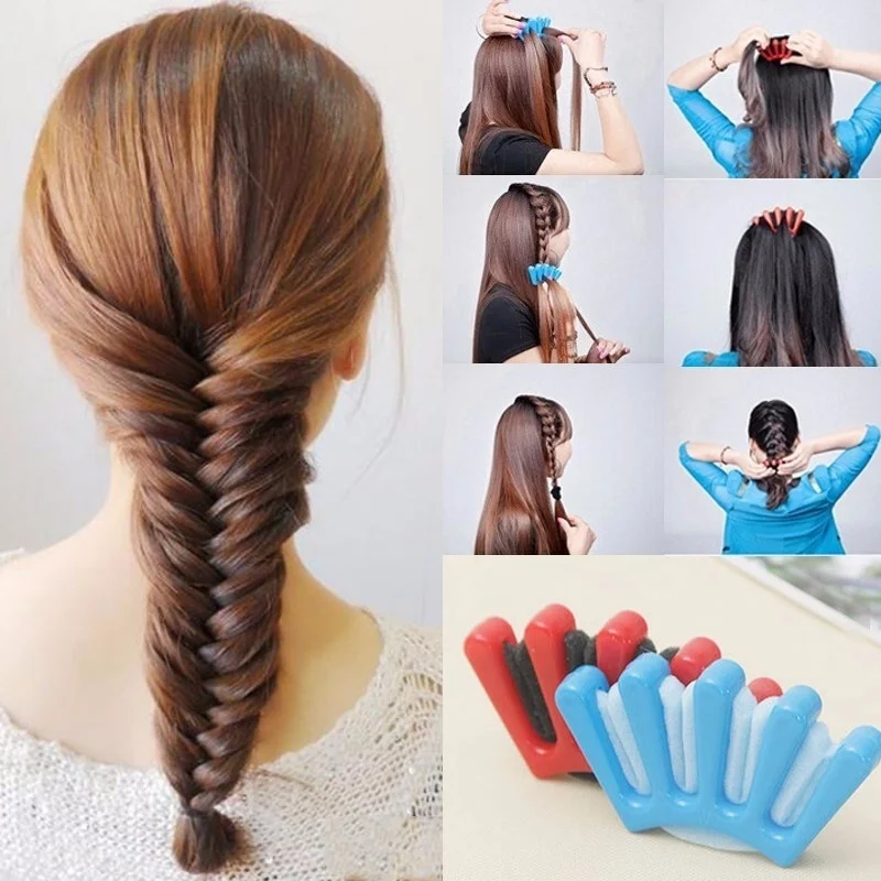 

1Pc New Wonder Sponge Hair Braider Twist Styling Braid Tool Holder Clip DIY(U)