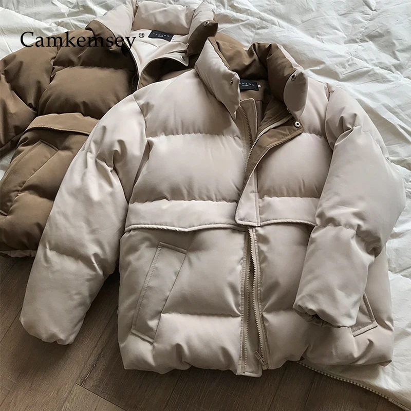 CamKemsey зимние пальто женские модные корейские повседневные плотные теплые пуховики с хлопковой подкладкой зимние парки куртки пальто