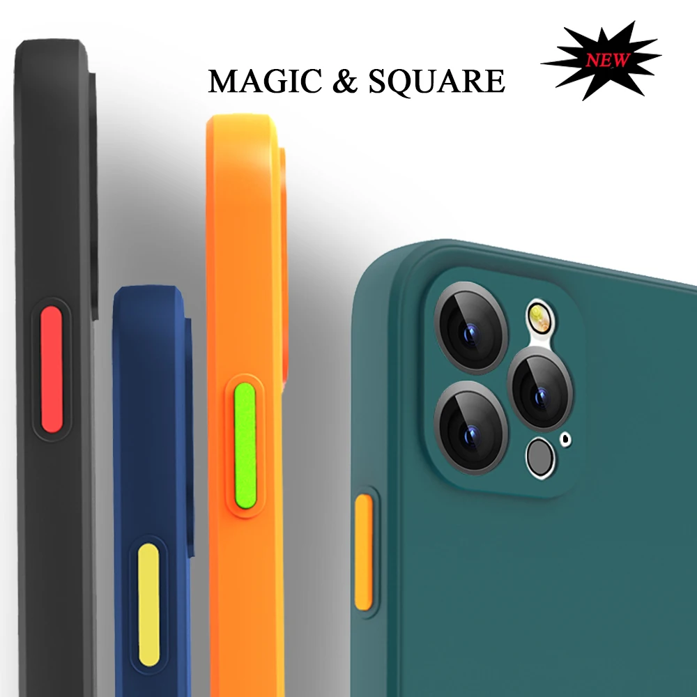 2021 New Colourful Buttons Soft Silicone Phone Case For iPhone 11 12 Promax X Xr Xs Max 7 8 6 6s Plus 12 Mini Pro Phone Cover iphone 8 plus wallet case More Apple Devices