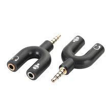 200pcs 3 5MM Extension Earphone Headphone Audio Spliter Cable Adapter 1 Male to 2 Female Converter High Quality For phone MP3