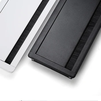 

Surface With Brush PC Computer Table Furniture Hardware Cable Tidy Outlet Desk Grommet Wire Organizer Insert Aluminium Alloy