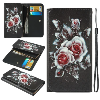 

For LG Rebel 4 LTE GSM Risio 3 Stylo 4 MediaTek Qualcomm Plus Painted Wallet Style With Card Slot Cover Bag Phone Case