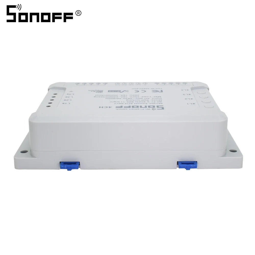 4ch r2 ITEAD SONOFF 4CH R2/4CH Pro R2 Rev2 беспроводной пульт дистанционного управления 4 канала DIY Wifi переключатель 10A 220 В Поддержка Google home Alexa IFTTT - Комплект: 4ch r2