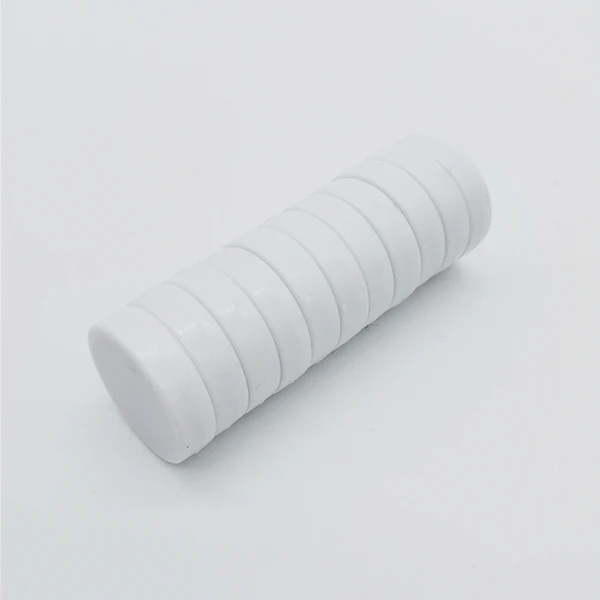 10 шт. небьющиеся пластиковые N52 D20mm неодимовые Дисковые магниты DIY магниты для занавесок для душа - Цвет: white