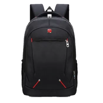 

Large Capacity Laptop Backpack Solid Color Men's Business Mochila Nylon Travel Commuting Rucksack College Student Bag Pack Black
