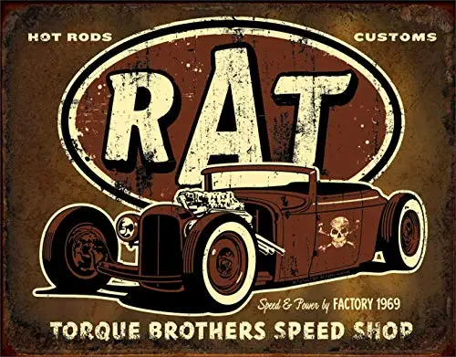 Torque - Rat Rod Безнадежное предприятие Ride Free Оловянная картина «металлические номерные знаки» Оловянная вывеска настенная декоративная доска Ретро бар и бар оловянный постер - Цвет: Torque - Rat Rod