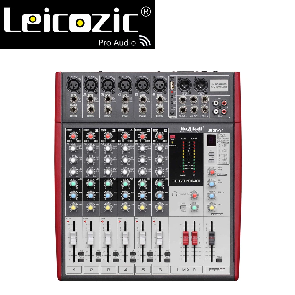 Leicozic 6-channel Professional Mixing Console BX