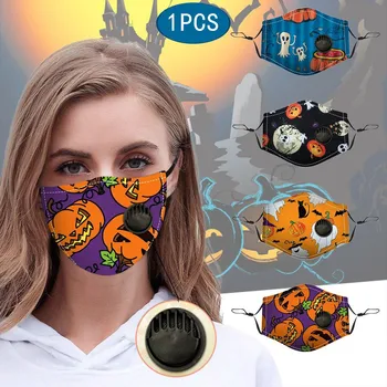 

Halloween Outdoor Adult Breathable Face Shield Reusable Cloth Mouth Mask Washable Face Shield Face Mask Windproof mondmaskers