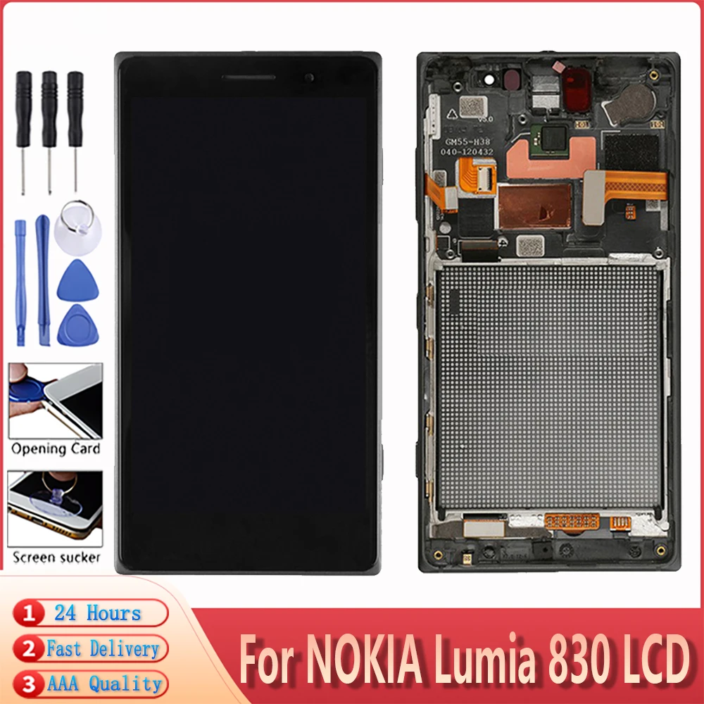 ЖК-дисплей в сборе для NOKIA Lumia 830 RM-893 RM-894 с рамкой | Мобильные телефоны и аксессуары