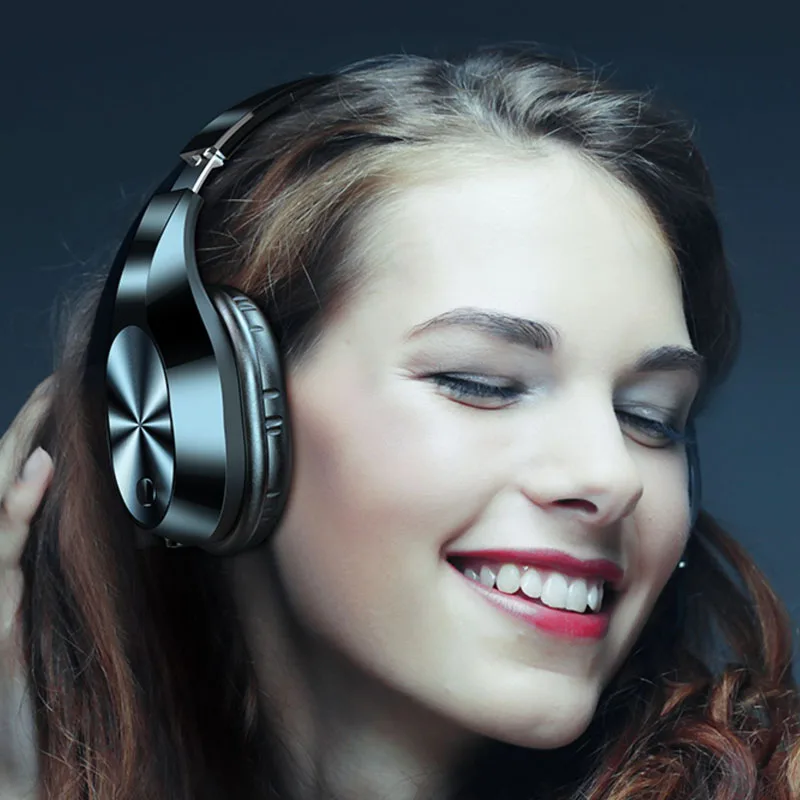 True Wireless Headphones Bluetooth Handsfree Headset with Microphone AUX Wired Jack Support TF Card for Smart Phones PC Gaming