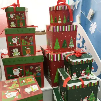 

2020 New Christmas New Personalised Christmas Eve Gift Box Xmas Present Party Favour Foldable Gift Boxes 10/20 CM