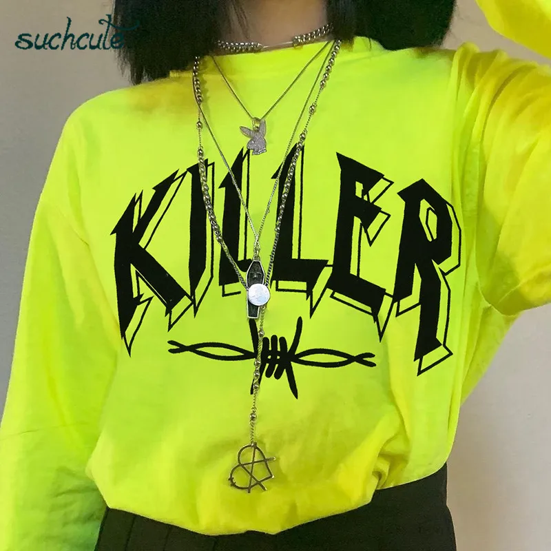 SUCHCUTE женские толстовки с капюшоном для похудения Harajuku Hey комбинезоны Фрида готические Топы Kpop осень уличная одежда женские толстовки