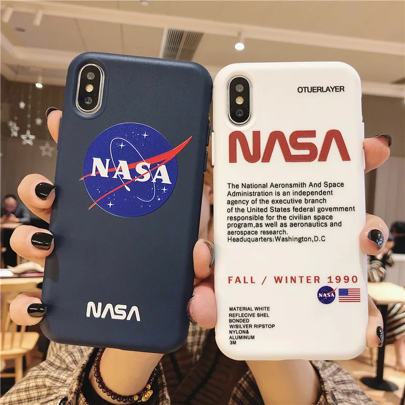 

For iPhone XR XS Max Case Fashion Brand Protective Case for Coque iPhone 7 8 Plus 6s 7 Plus iPhoneX US Space Silicon Phone Cover