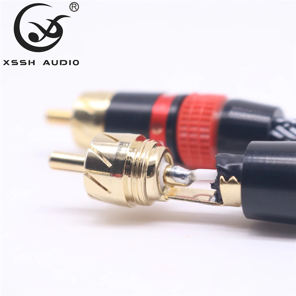 HI end HiFi высокое качество YIVO XSSH Аудио Видео DIY Hifi RCA кабель 4N OFC 2RCA штекер аудио