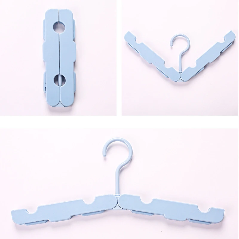 4 PCS Portable Folding Clothes Hangers Multifunction Collapsible Anti-Skid Windproof Travel Household Clothes Drying Rack