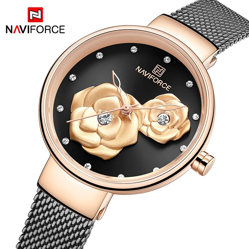Женские наручные часы NAVIFORCE люксовый бренд модные креативные деловые