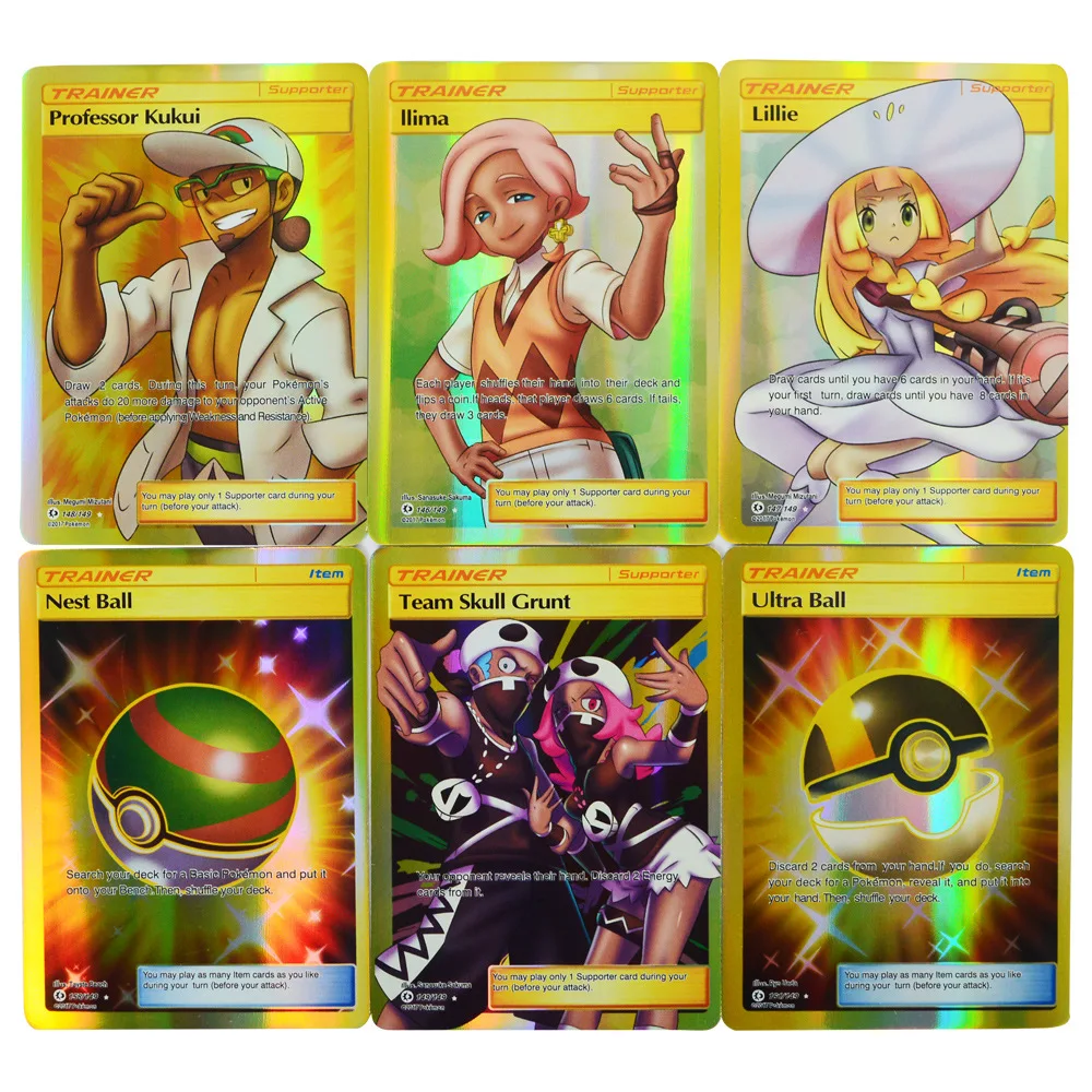 

120Pcs ( Gx+Trainer ) Game Different Styles Cartoon Characters Collection Cards