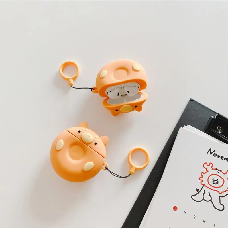 

Soft Silicone Protective Case Dog Doughnut Full Cover Protector for Airpods 1/2