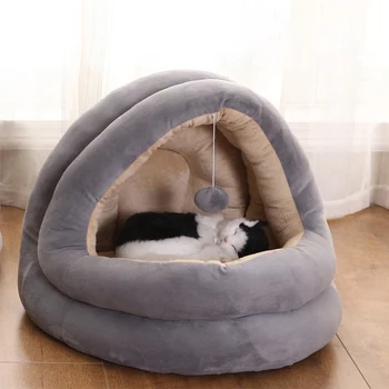 

WHPC High Quality House For Cat Beds Kittens Pet Sofa Mats Cozy Bed For Small Dog Kennel Home Cave Sleeping Nest Cats Products