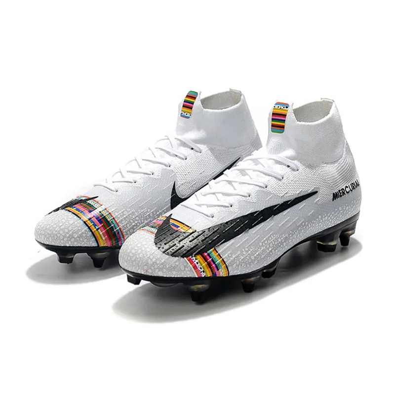 NIKE Mercurial Superfly VI Flyknit 36" LVL UP" Vapor VII Elite SG AC36-39 футбольные кроссовки белые радужные женские футбольные бутсы