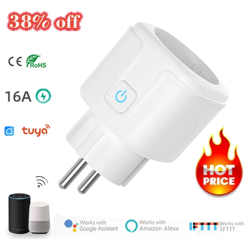 Baratos KMAX Smart Socket Plug WiFi inalámbrico de control remoto adaptador de corriente de encendido y apagado con APP alexa inteligente libre DIY