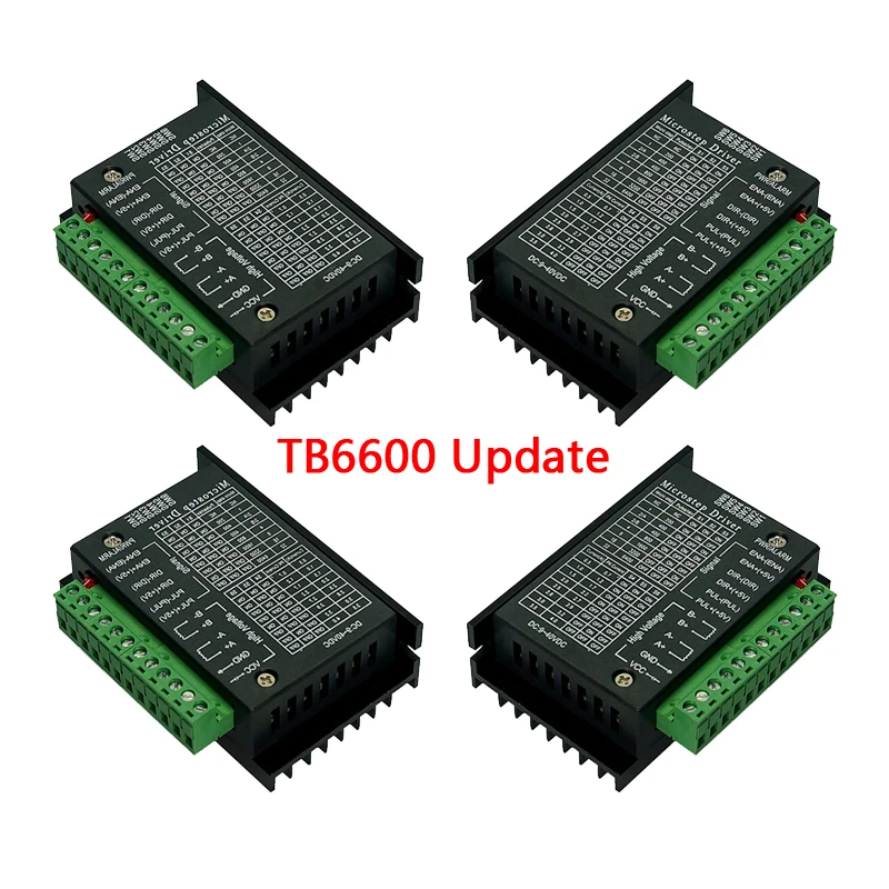 

Updated version of TB6600 Stepper Motor Driver 4A 9~42V TTL 32 Micro-Step CNC 1 Axis NEW 2 or 4 Phase of Stepper Moto 42, 57, 86
