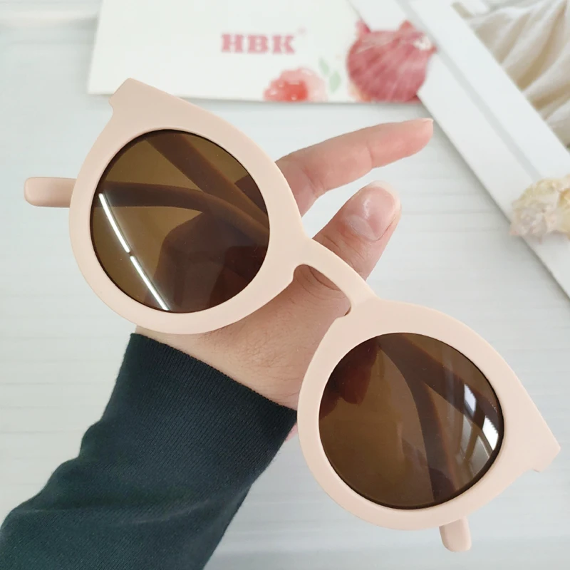 HBK Retro Vintage Round Sunglasses Women Fashion Trending Jelly Candy Color Shades UV400 Classic Men Grey Tea Sun Glasses black cat eye sunglasses