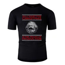 Suéter de Navidad horrible Karl marxis camiseta de producción hombres Vintage de la Unión Soviética de 922 a 99/URSS hombres y mujeres camisetas(China)