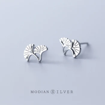

Modian Simple 925 Sterling Silver Morning Glory Stud Earrings for Women Girl Hypoallergenic Cute Jewelry With Silver Earplugs