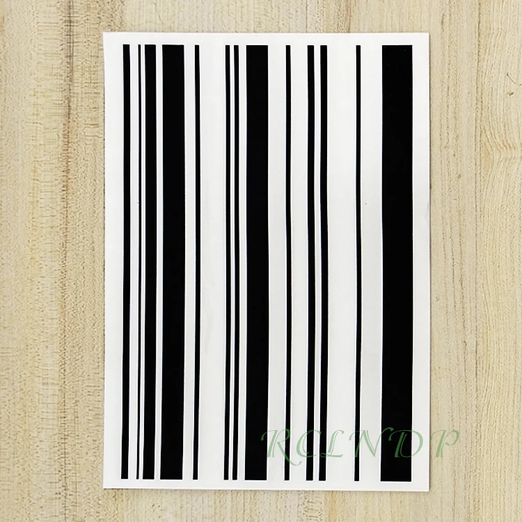 Водостойкая Временная тату наклейка полоса QR код Стрейк линия флэш задняя нога