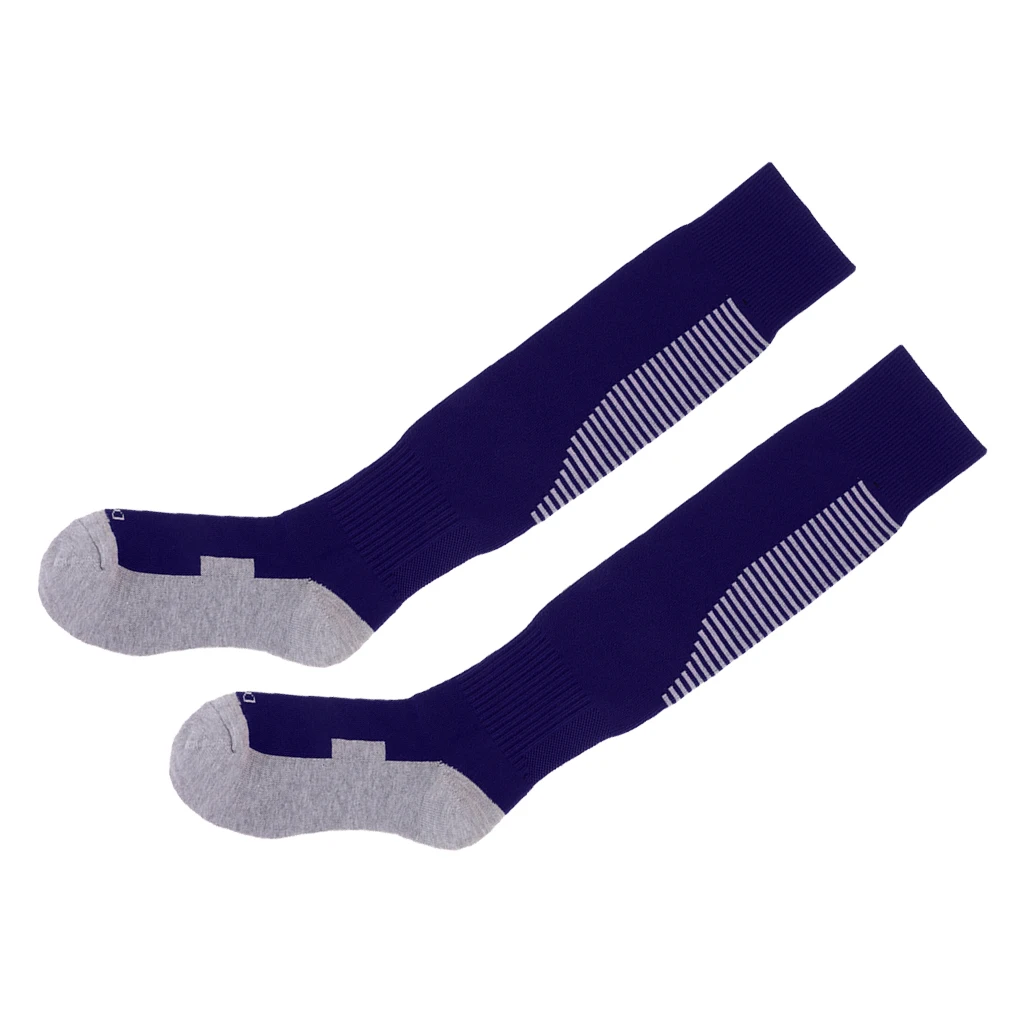 Football Socks Knee High Stripe Athletic Socks Sport Game Compression Stockings Breathable for Men Adults 