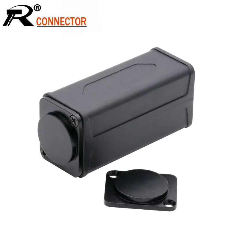 10sets/lot AC Power Device Coupler Case Plastic Housing Shell for Connector XLR 6.35mm Extender DIY Casing with 2 Caps | Обустройство