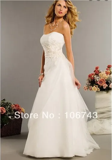 

free shipping new design vestido de noiva white lace up custom size/color handmade flower bridal gown 2018 bridesmaid dresses