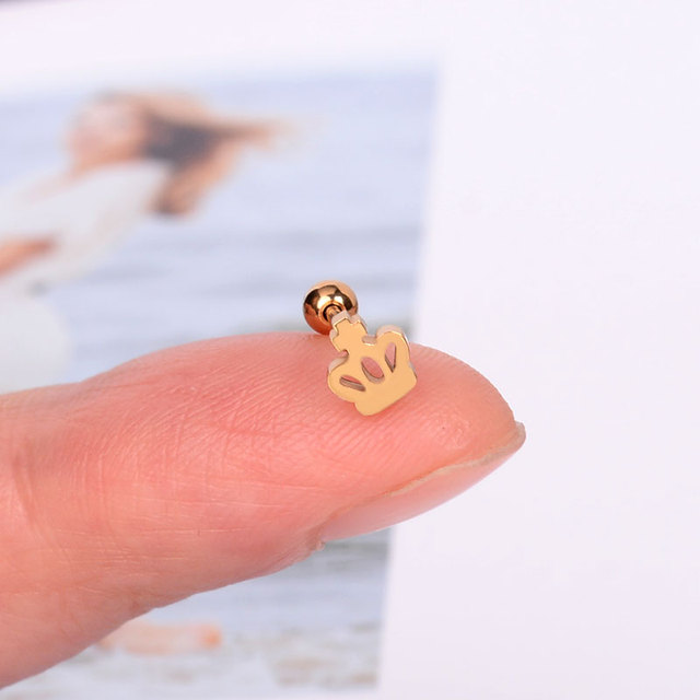 Stainless Steel Mini Stud Earrings Butterfly Snake Stars Helix Cartilage Tragus Labret Lobe Ear Piercing Jewelry