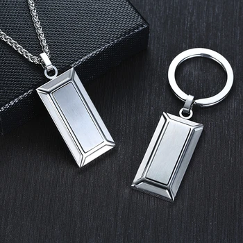 

MEN MODERN GEOMETRIC TRAPEZOID BAR PENDANT STAINLESS STEEL NECKLACE DEBONAIR GENTS JEWELRY WITH 24 INCH