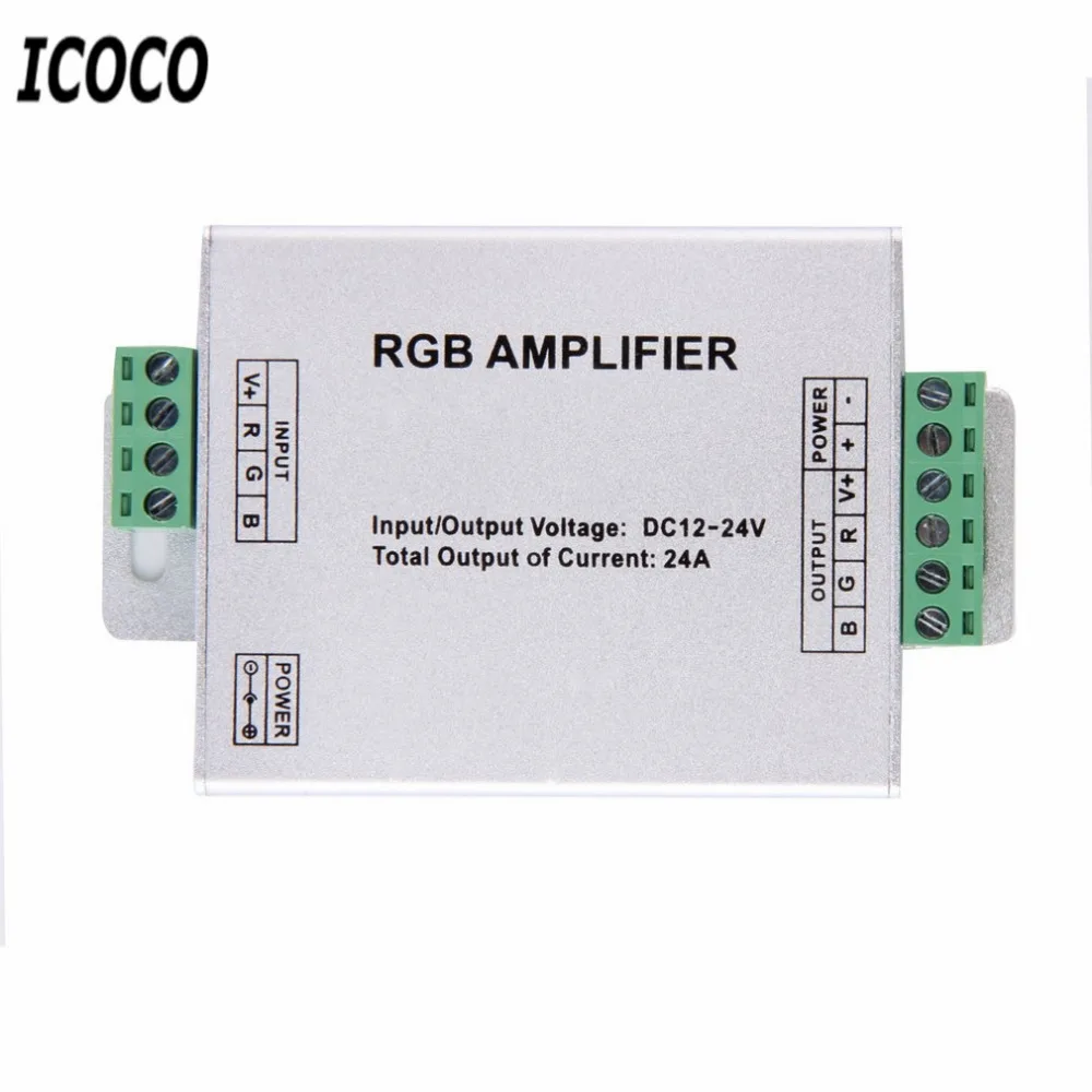 4A Amplifier Repeater for Extend Signal LED 5050 3528 RGB Strip Light DC12-24V Power Repeater Console Controller